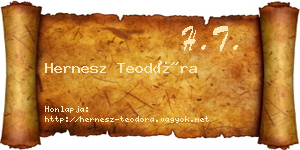 Hernesz Teodóra névjegykártya